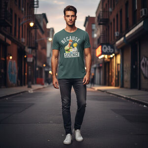 Muppets Men's Green Short Sleeve Tee L Because Science